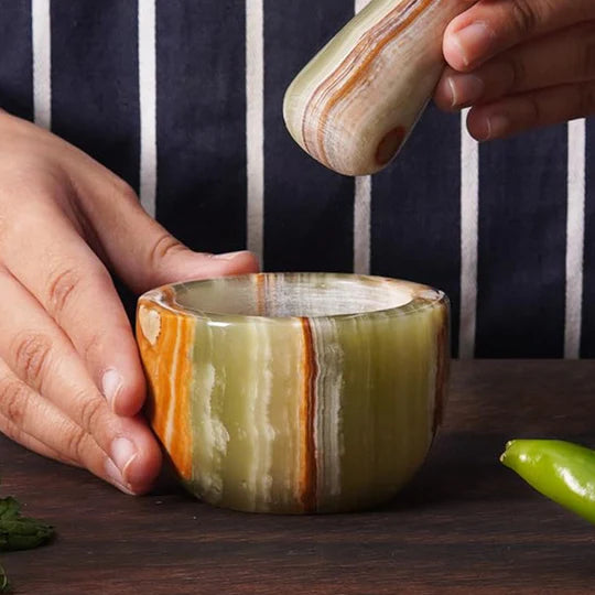 Classic Mini Mortar & Pestle Set - Green