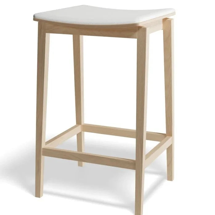 Classic Natural Padded High Stool (Available in 2 Sizes)