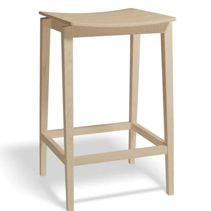 Classic Natural Wooden High Stool (Available in 2 Sizes)