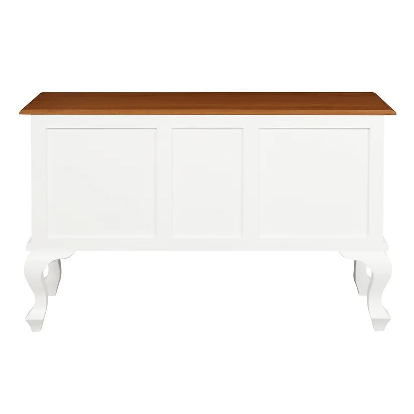 Classic Parisian 2 Door 2 Drawer Buffet and Natural Top - White