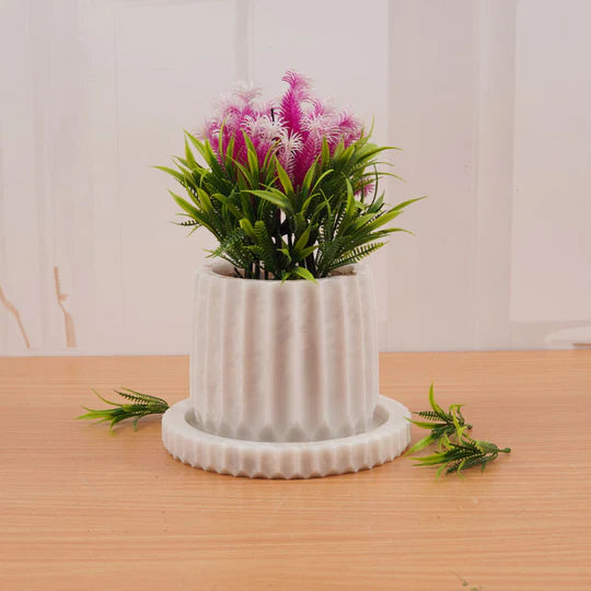 Classic Planter Straight Line Design - 15cm (Available in 2 Colors)