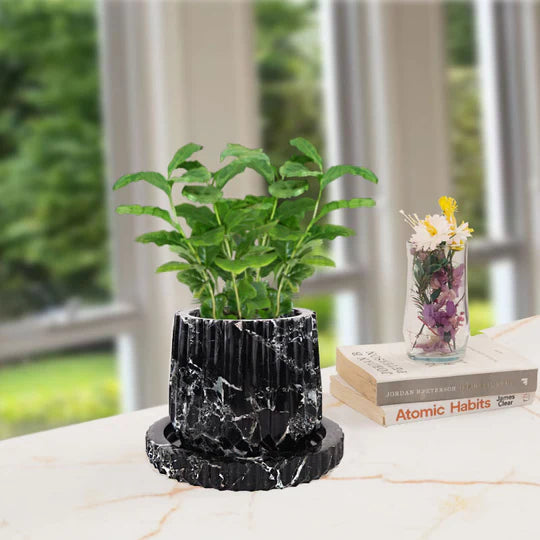 Classic Planter Straight Line Design - 15cm (Available in 2 Colors)