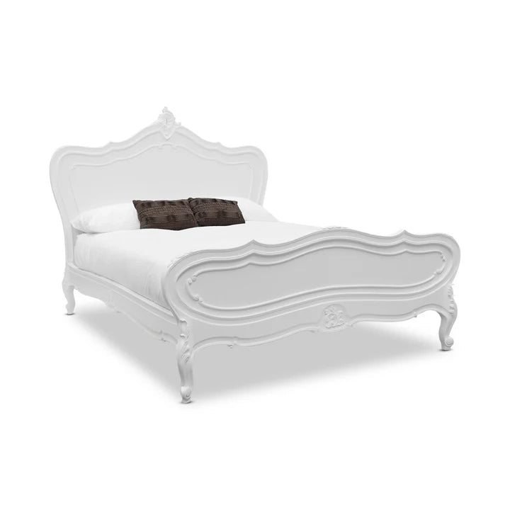 Classic Provence French King Size Bed - White