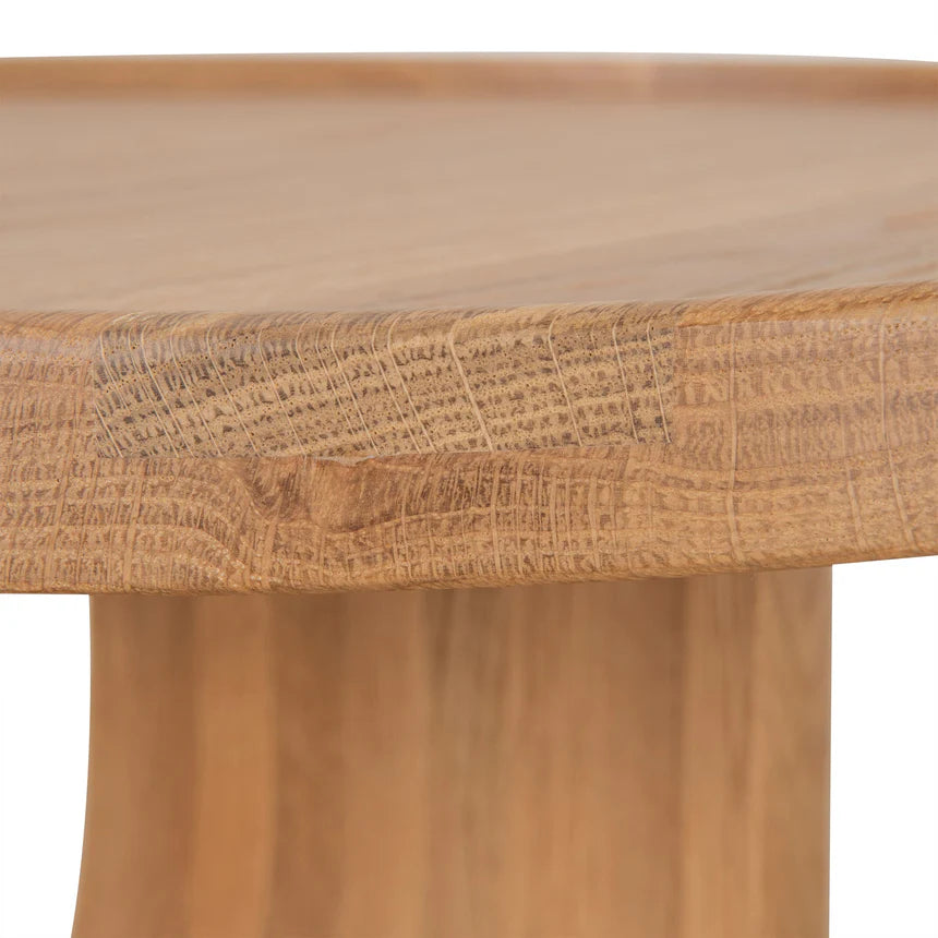 Classic Round Oak Side Table - Natural Oak