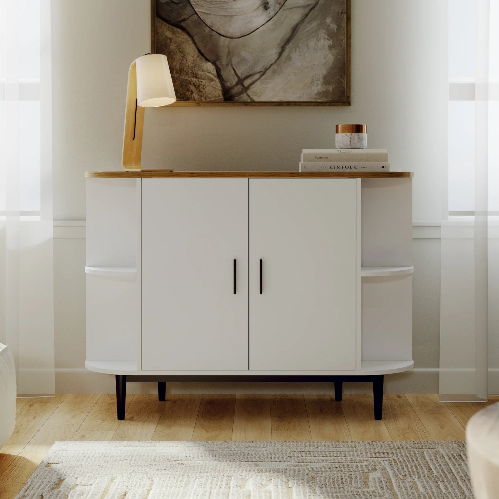 White & Natural Cozy Feel Sideboard