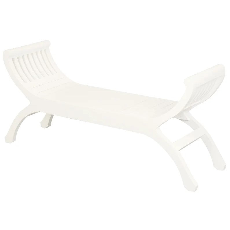 Classic Solid Timber Double Seater Bench - White