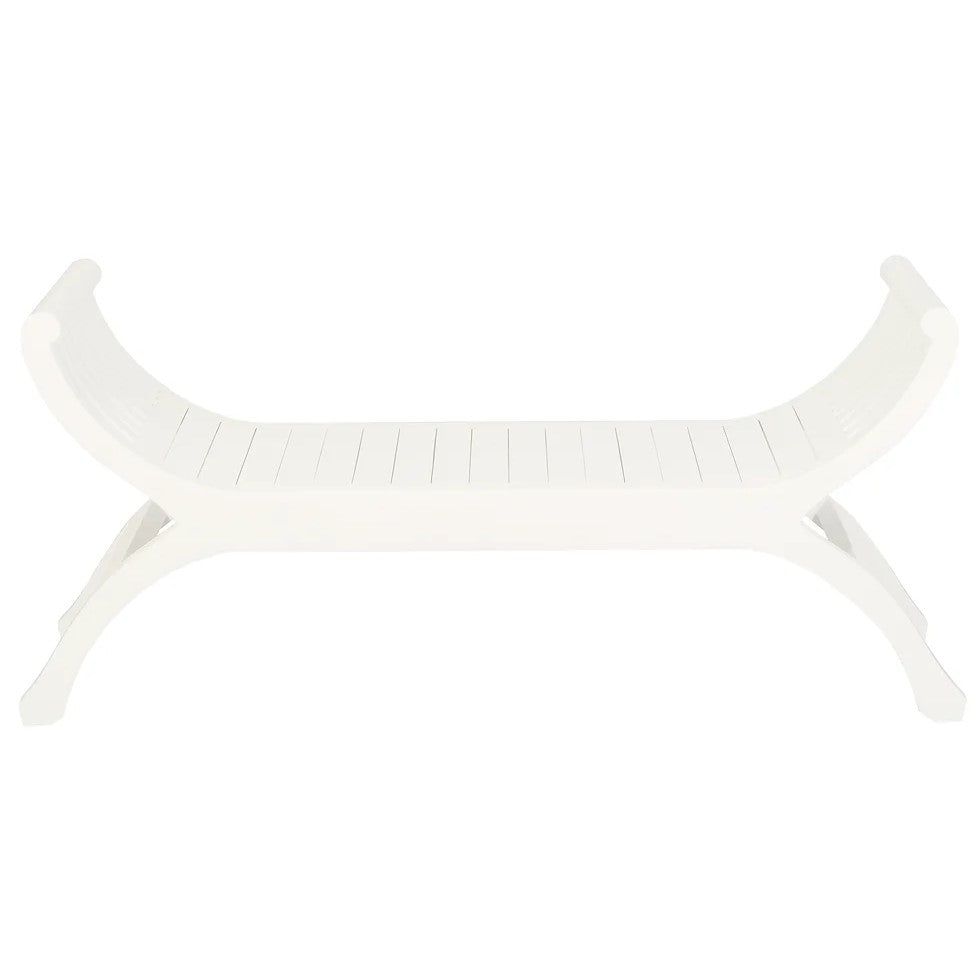 Classic Solid Timber Double Seater Bench - White