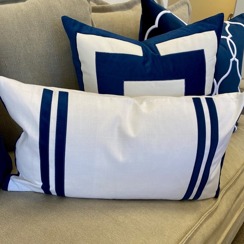 Classic Striped 35x60cm Cushion Cover - Navy