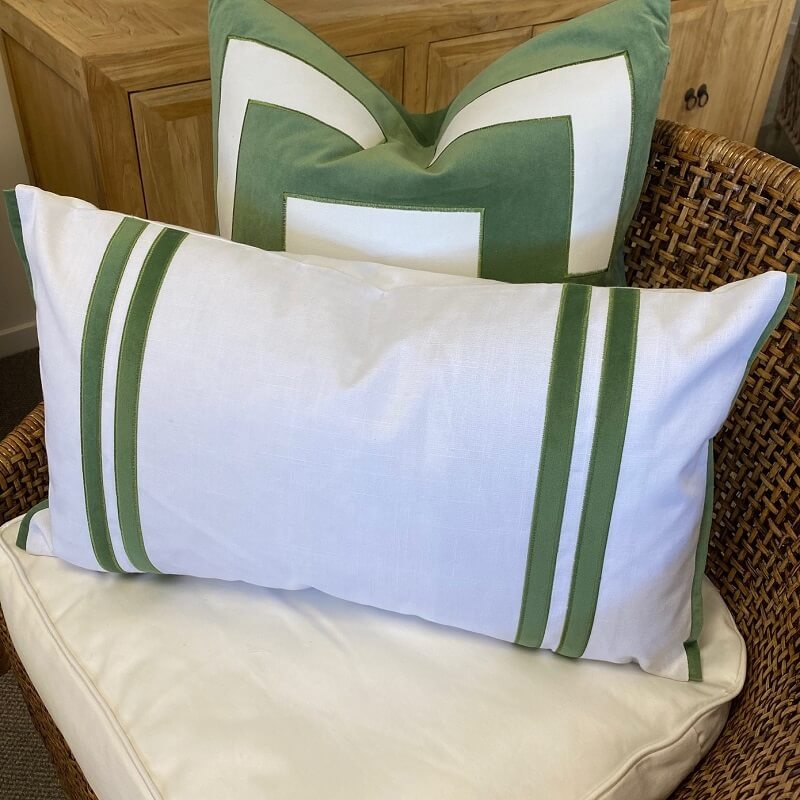 Classic Striped 35x60cm Cushion Cover - Olive