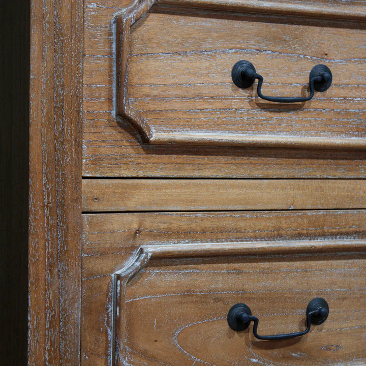 Classic Style Provence Chest of Drawers - Weathered Oak