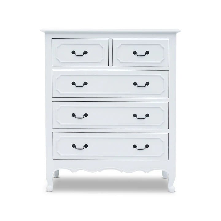 Classic Style Provence Chest of Drawers - White