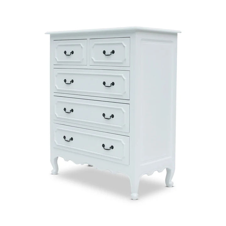 Classic Style Provence Chest of Drawers - White