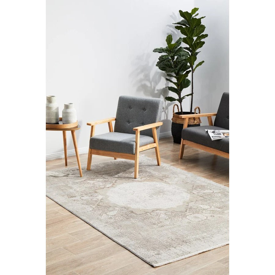 Classic Textured Reflections Stone Rug - 230x160cms