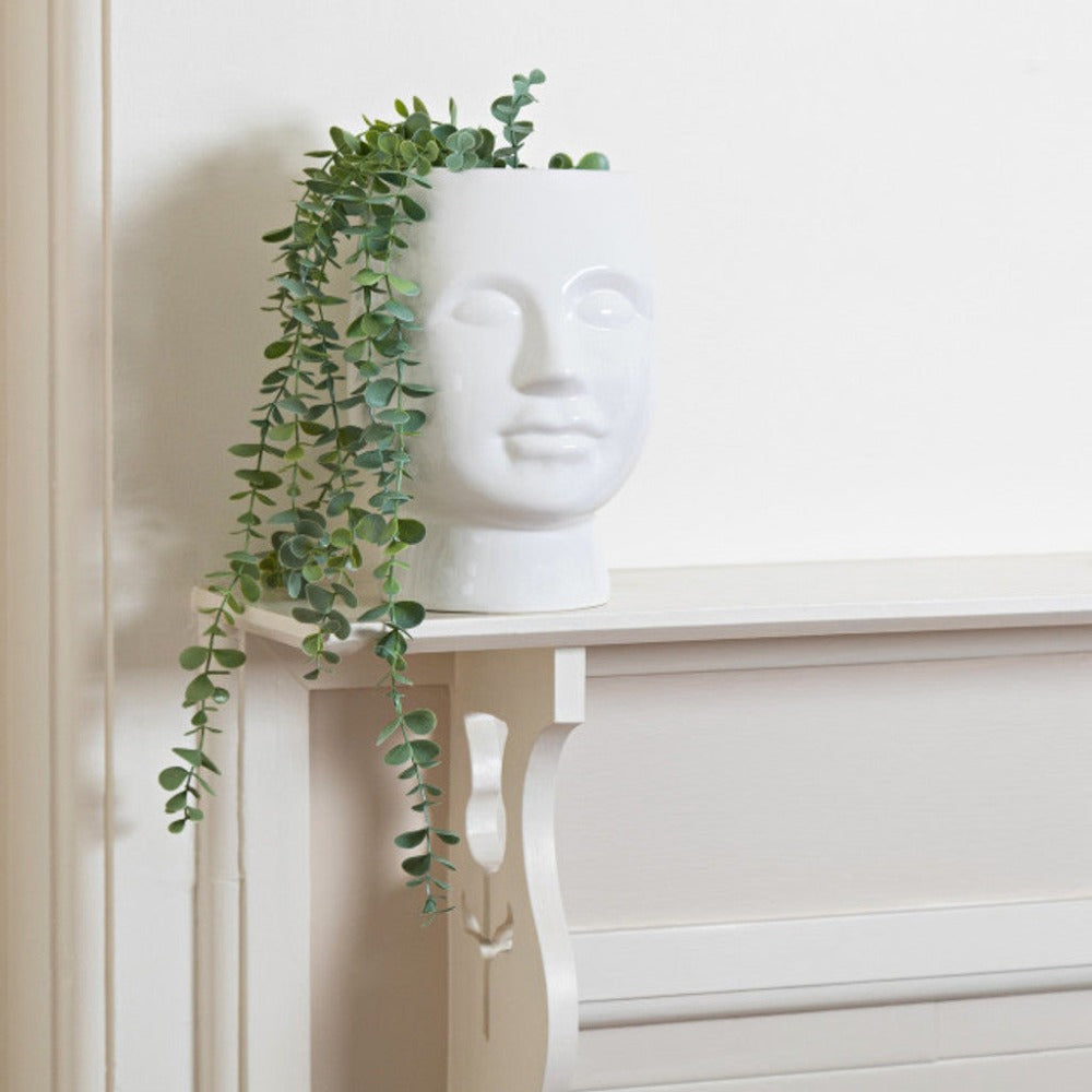 Classic White Head Sculpture Planter