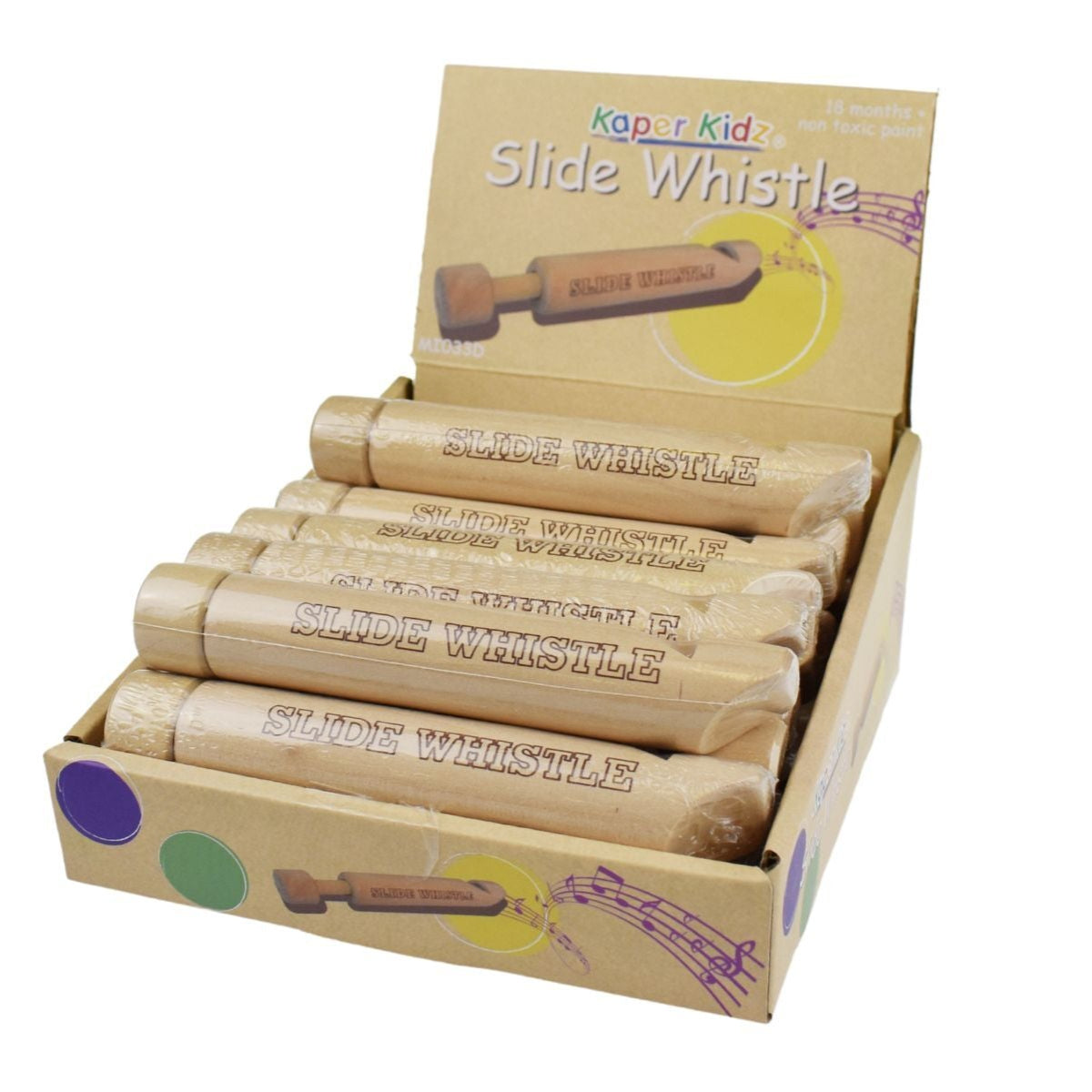 Classic Wooden Slide Whistle - Playful Musical Fun