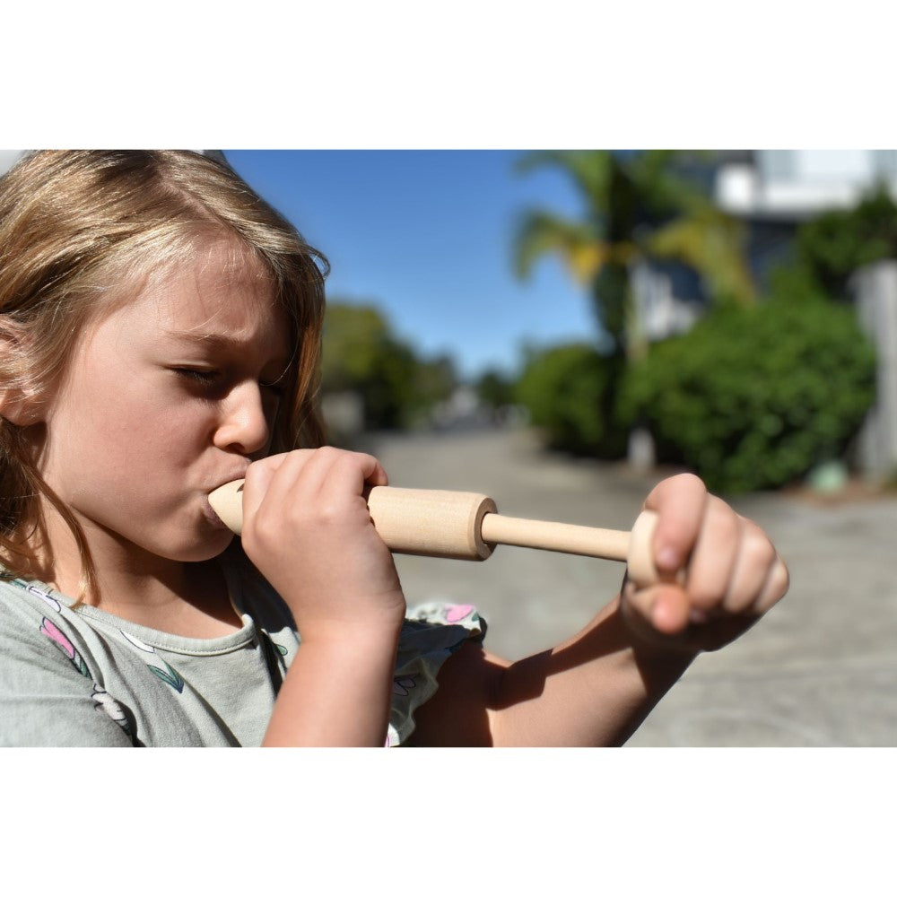 Classic Wooden Slide Whistle - Playful Musical Fun