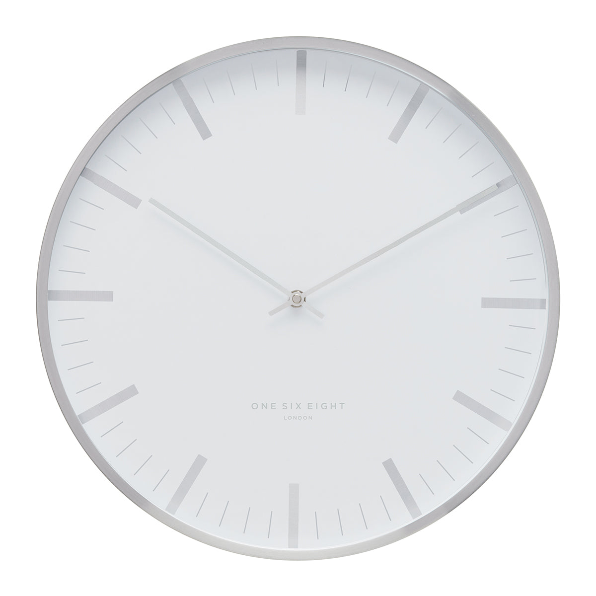 Classic and Functional Chrome Wall Clock 40cms