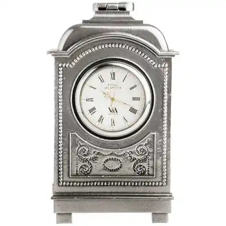 Classic and Graceful Carriage Pewter Table Clock