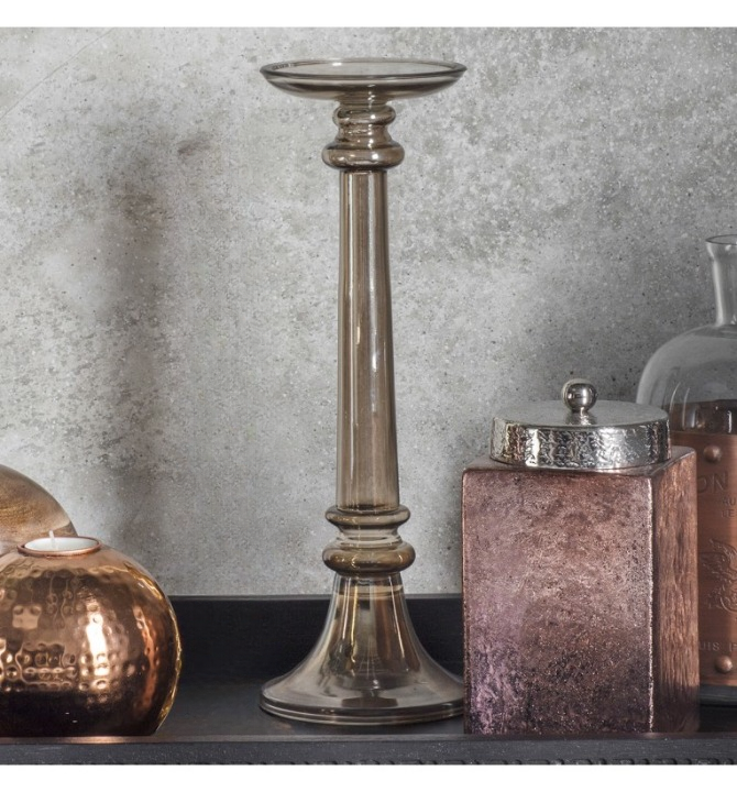 Classic meets Contemporary Glass Candleholder