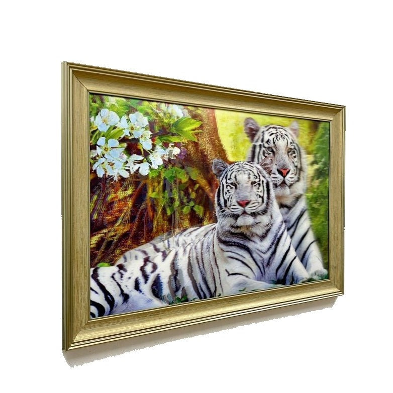 Classy 5D Photo Frames - White Tiger