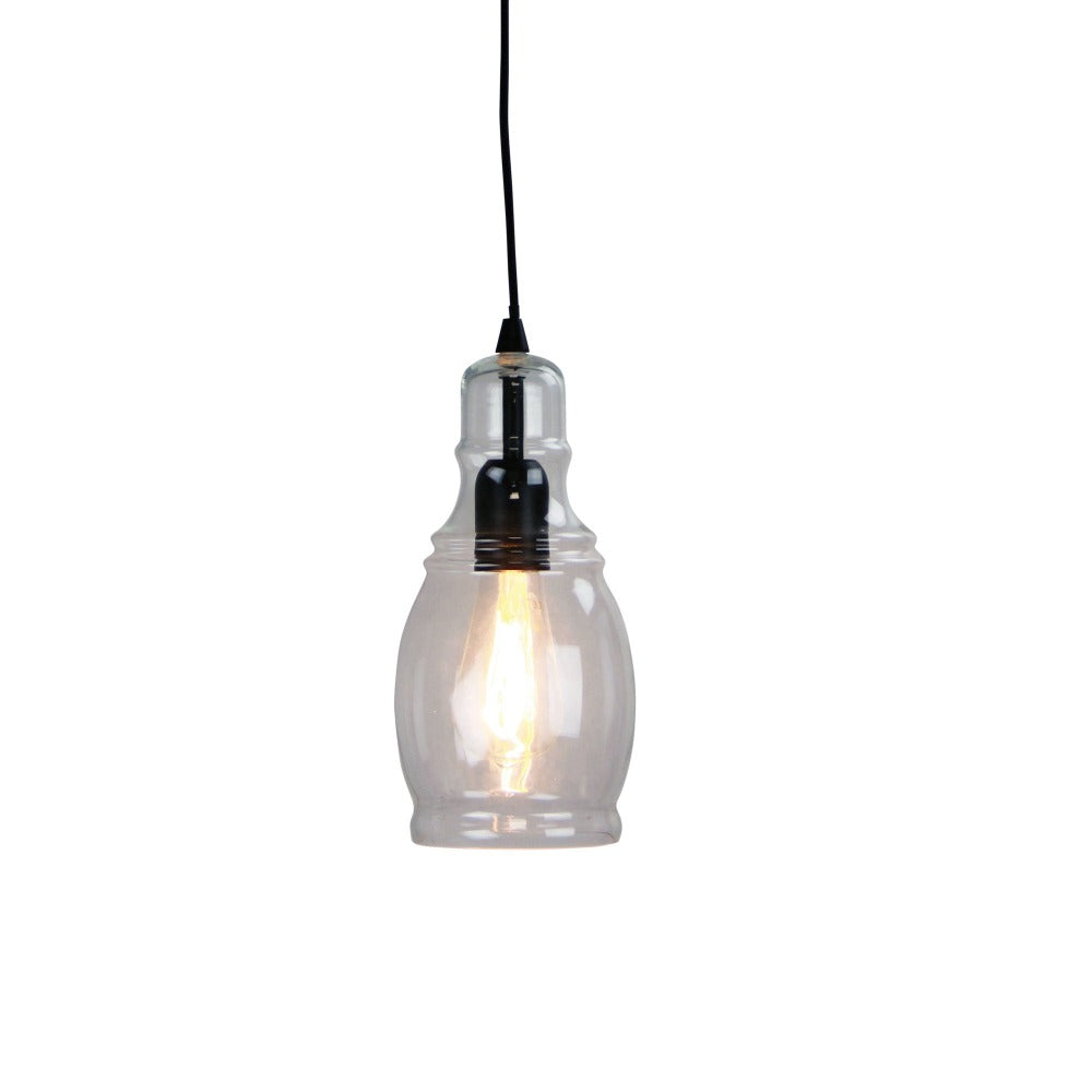 Clear Glass Single Pendant Outdoor Light