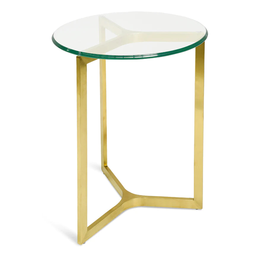 Clear Horizon Glass Side Table 50cms