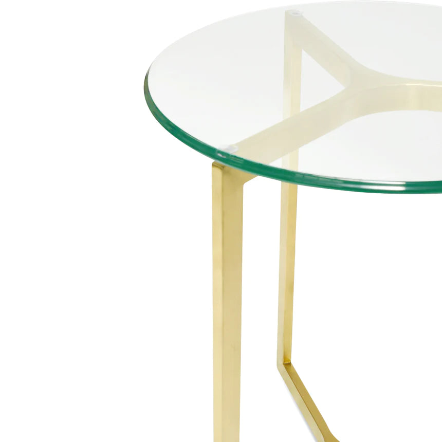 Clear Horizon Glass Side Table 50cms