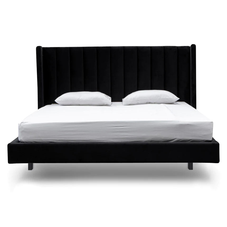 Cloud Nine Velvet Bed Frame - Black (King)