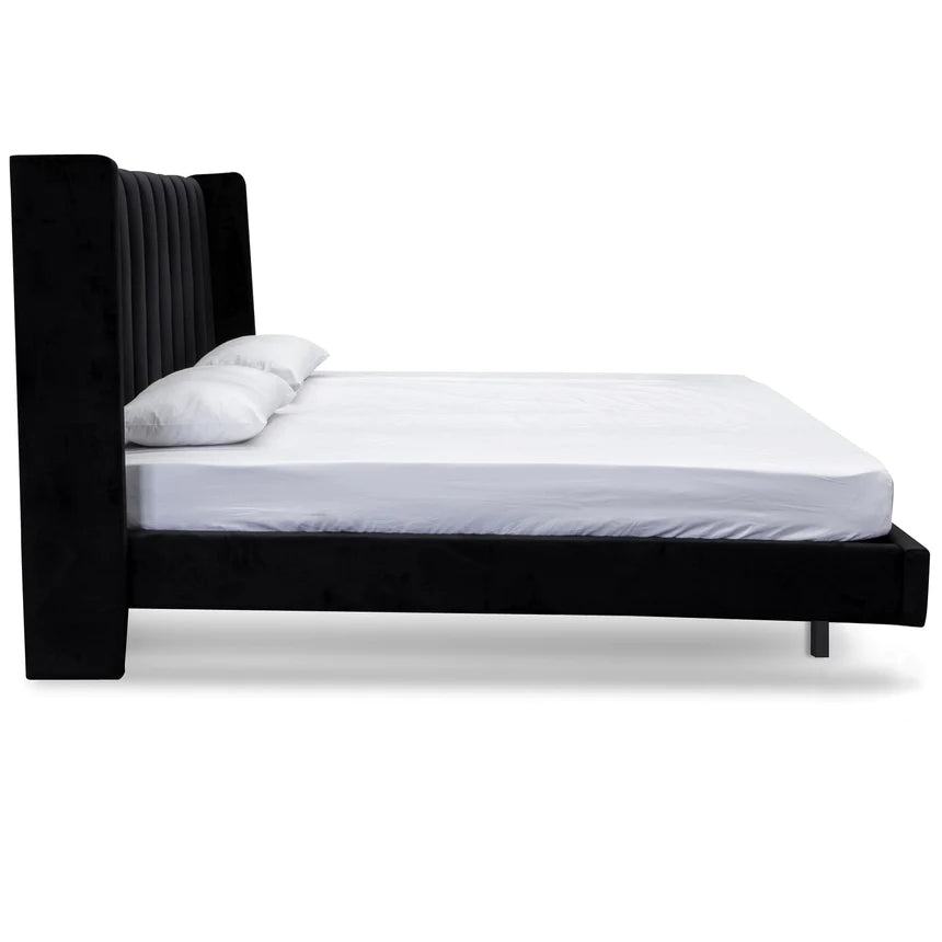 Cloud Nine Velvet Bed Frame - Black (King)