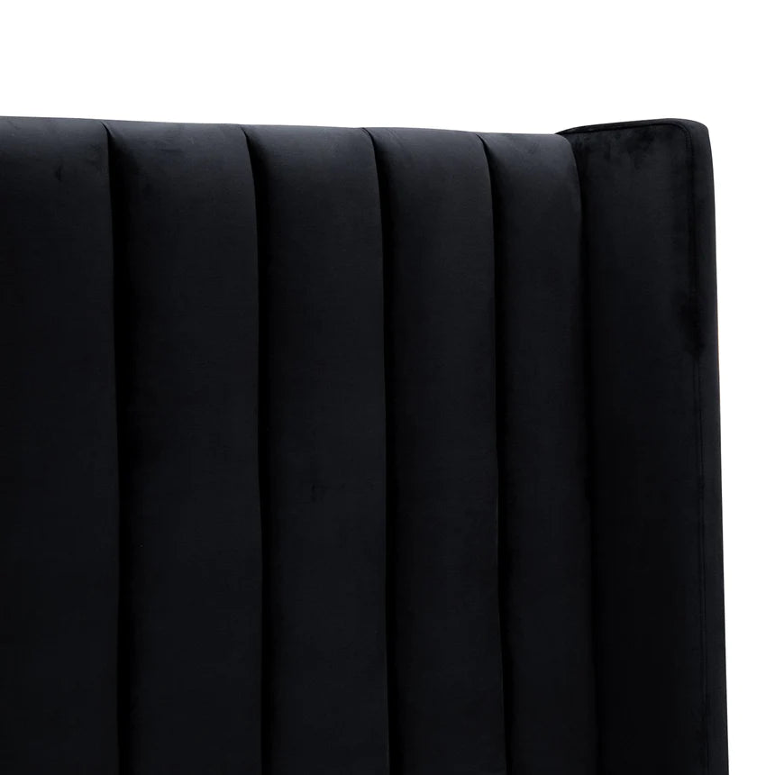 Cloud Nine Velvet Bed Frame - Black (King)