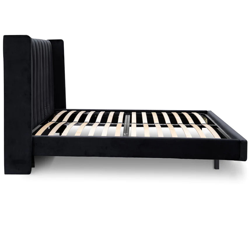 Cloud Nine Velvet Bed Frame - Black (King)