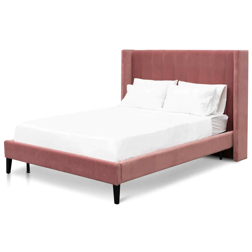 Cloud Nine Velvet Bed Frames - Blush Peach (King)