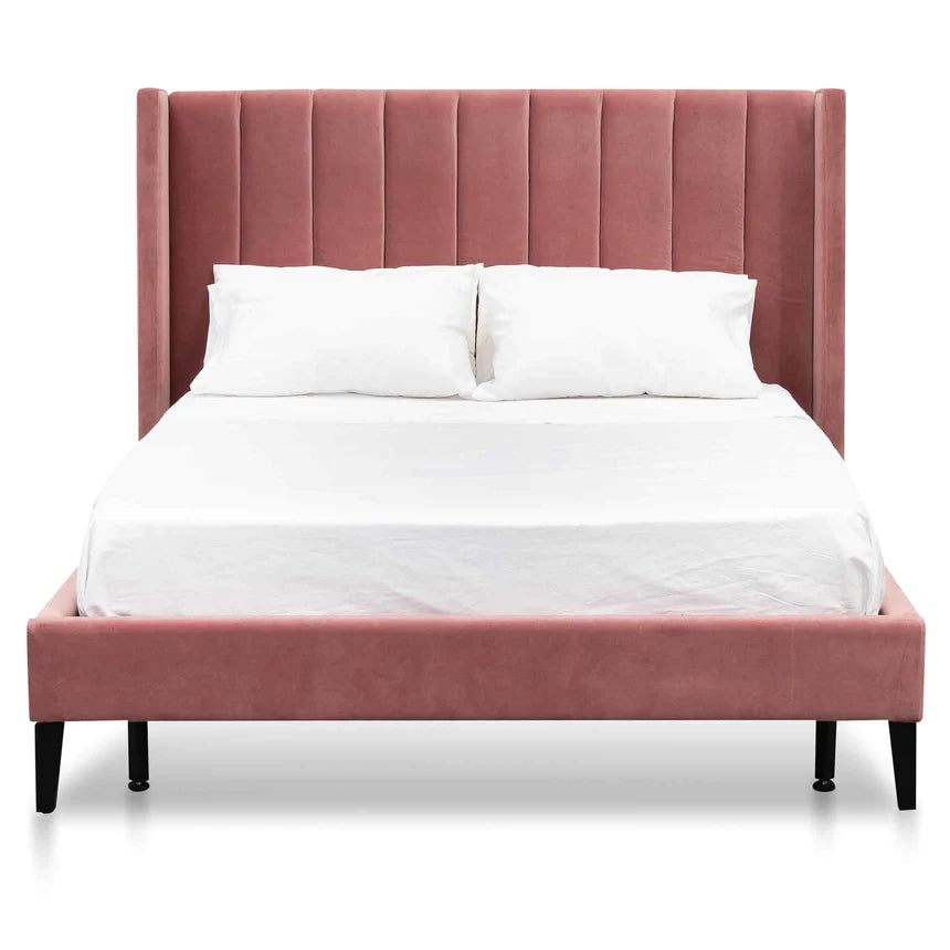 Cloud Nine Velvet Bed Frames - Blush Peach (King)