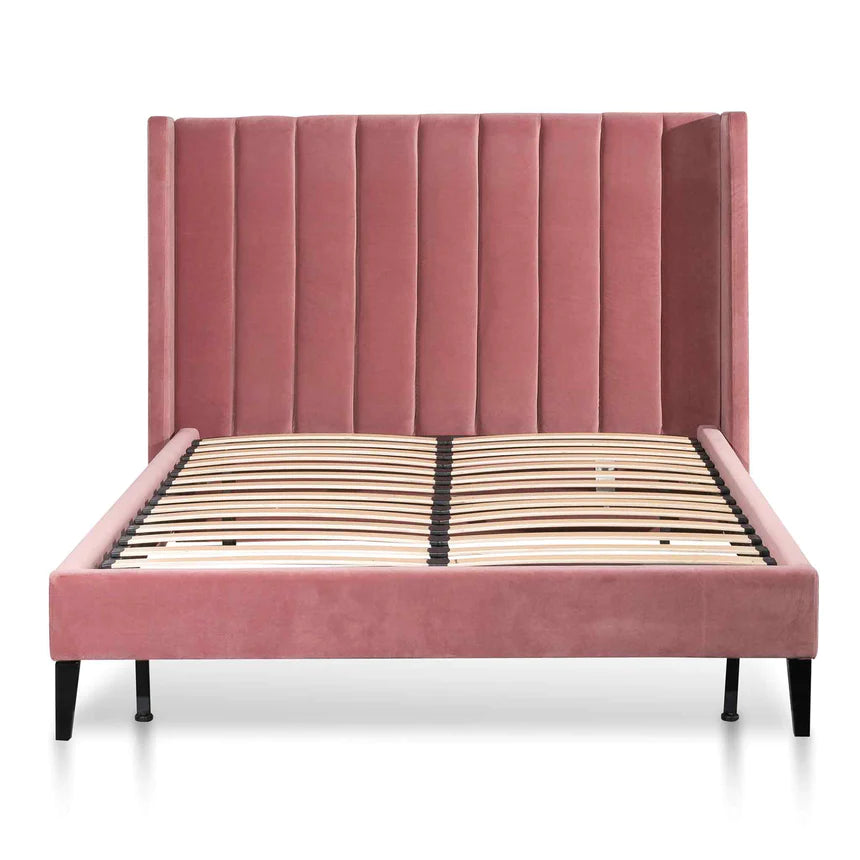 Cloud Nine Velvet Bed Frames - Blush Peach (King)