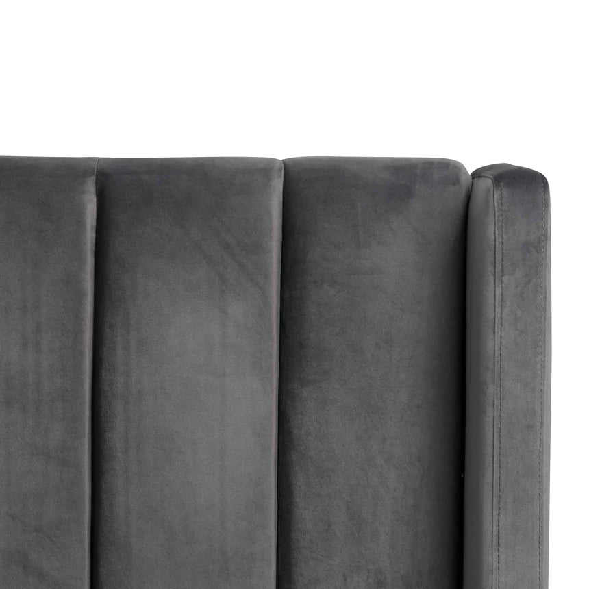 Cloud Nine Velvet Bed Frames - Charcoal (King)