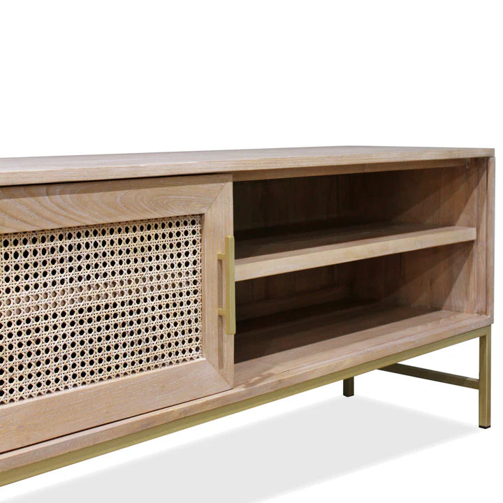 Tropical Retreat Mala Timber and Rattan TV Unit