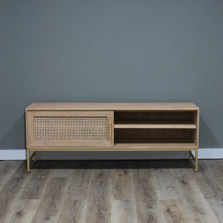 Tropical Retreat Mala Timber and Rattan TV Unit