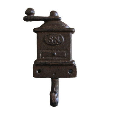 Coffee Grinder Single Hook Cast Iron Wall Hanging