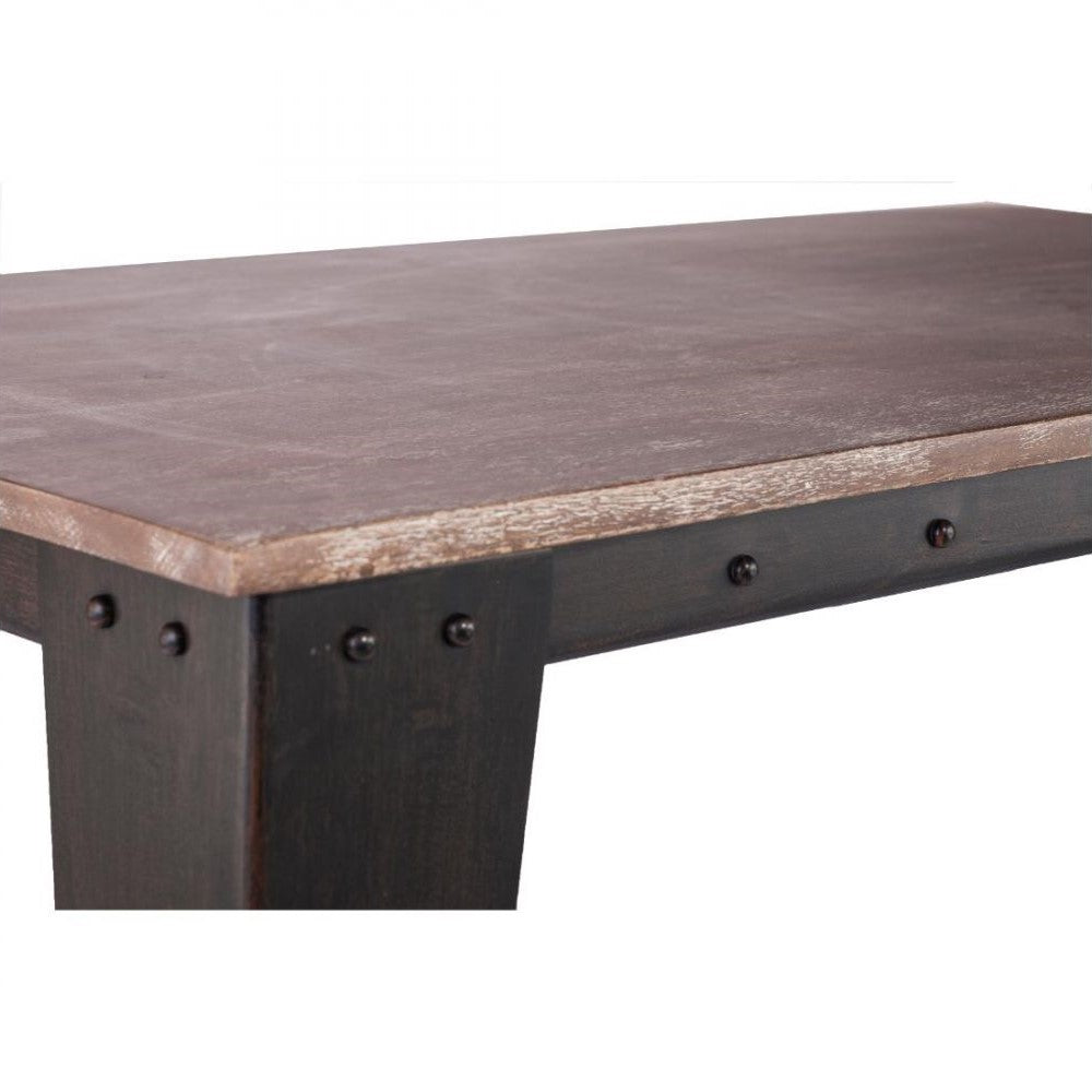 Coffee Table On Wheels with Industrial Charm