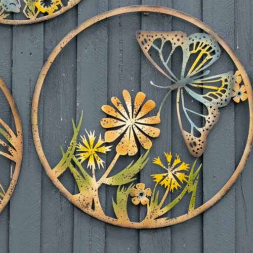 Colour-Rust Butterfly Laser Cut Wall Decor 70cms