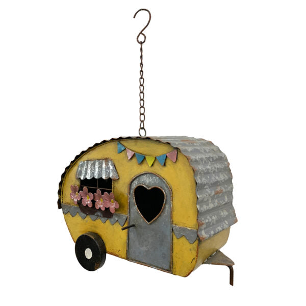 Colourful Outdoor Decor Caravan Hanging Birdhouse