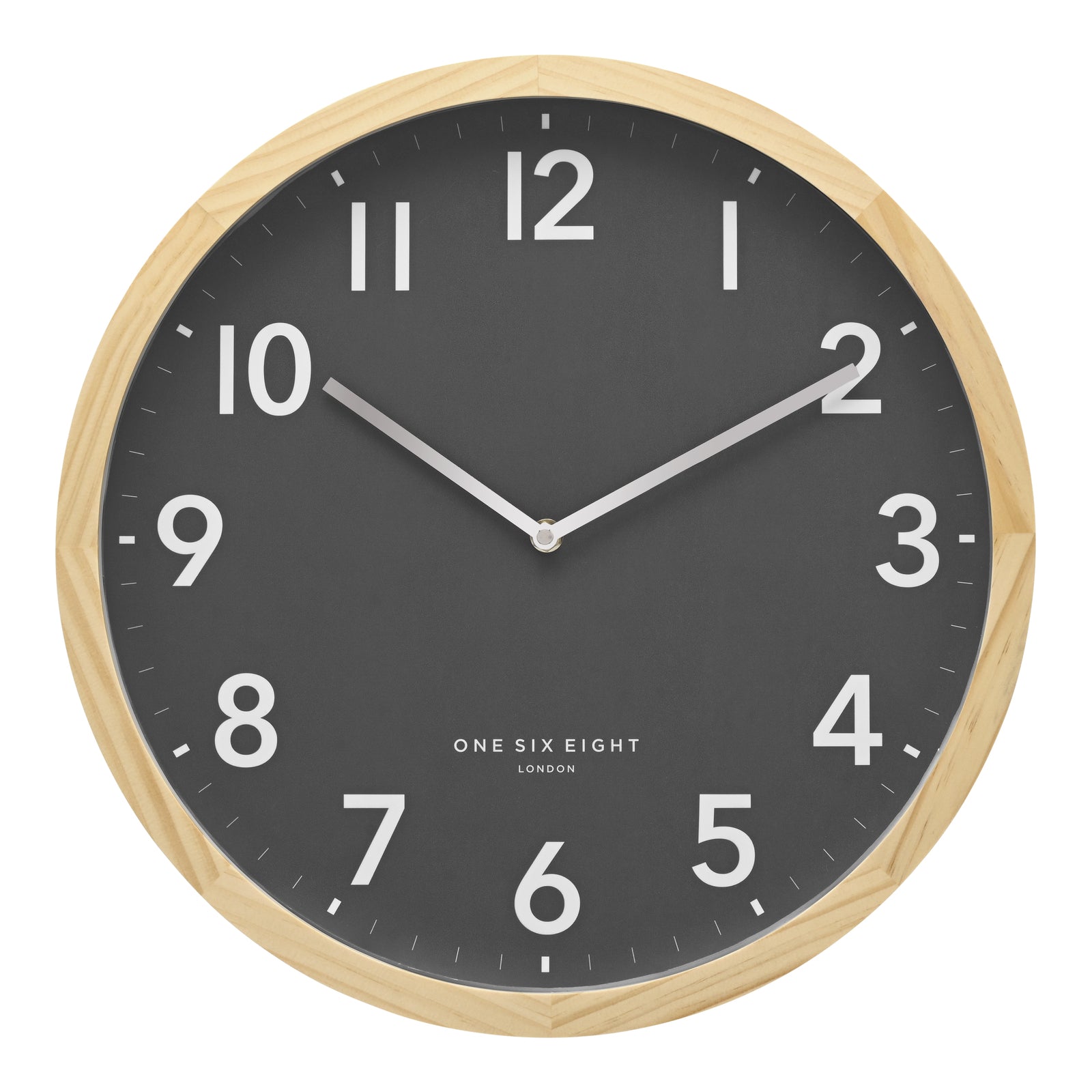 Combining Style Sleek Grey Design Wall Clock 60cms