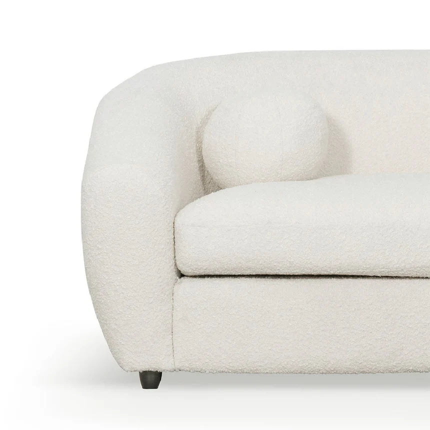 Comfort 3-Seater Sofa - Ivory White Boucle