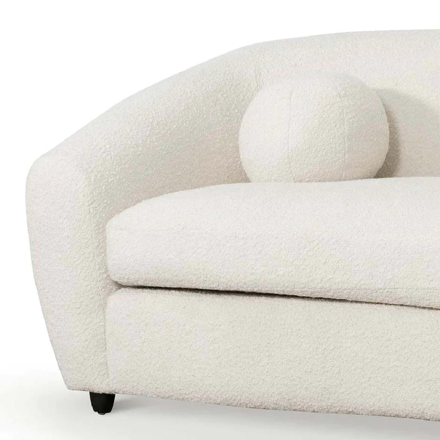 Comfort 3-Seater Sofa - Ivory White Boucle