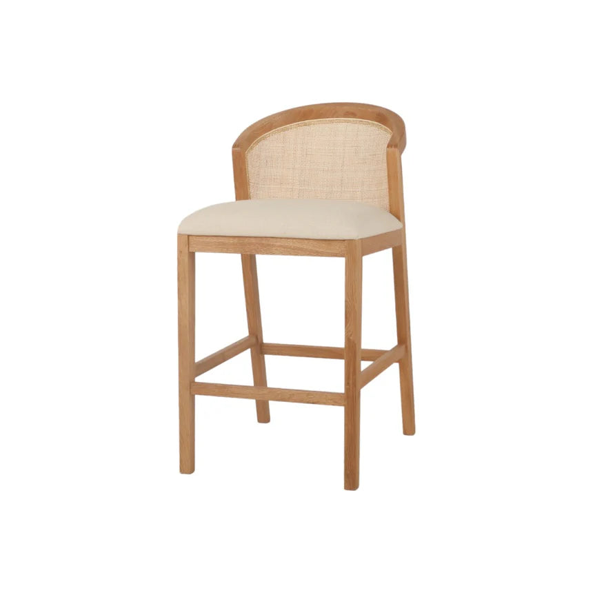 Comfort Fabric Barstool - Light Beige