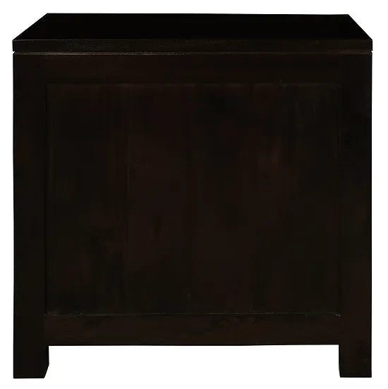 Compact Elegance 1 Drawer Lamp Table - Dark Brown