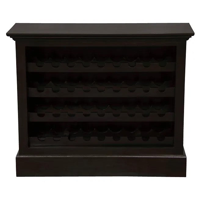 Compact Sturdy Wooden Wine Rack - Dark Brown