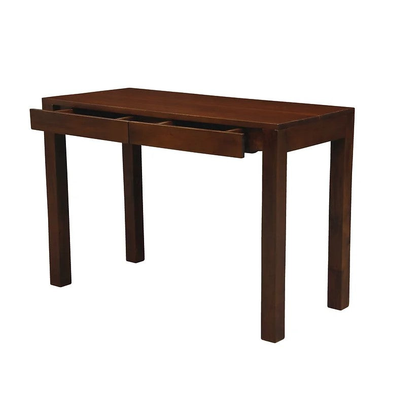 Compact Wooden 2 Drawer Desk - Brown