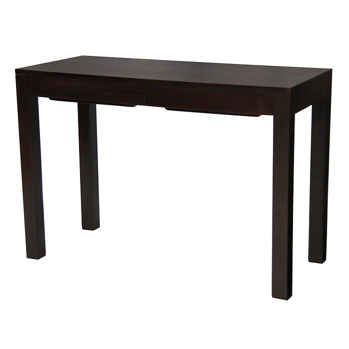 Compact Wooden 2 Drawer Desk - Dark Brown