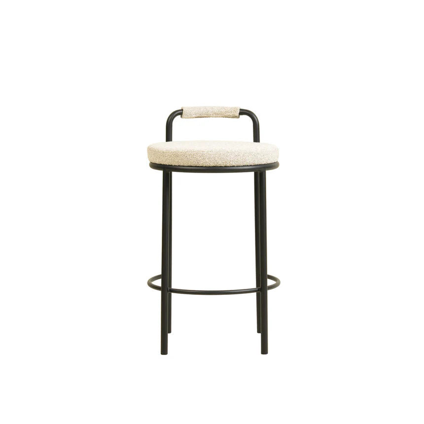 Contemporary 65cm Bar Stool Set of 2- Clay Grey